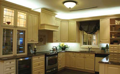 interior desain - tata pencahayaan dapur