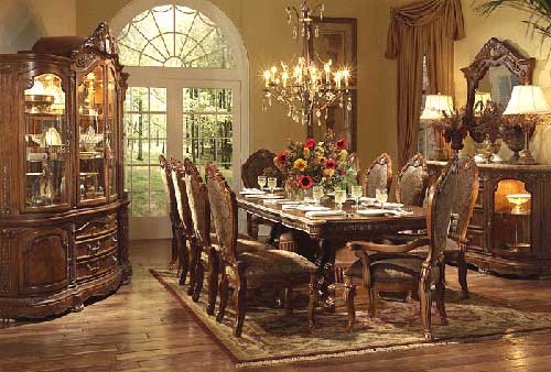 desain interior set furnitur ruang makan