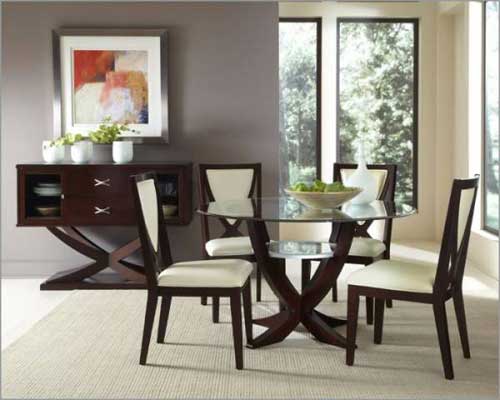 desain interior set furnitur ruang makan